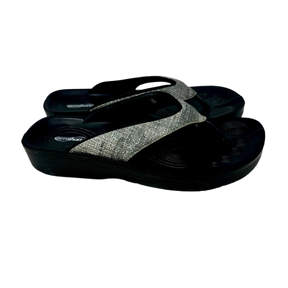 Aerothotie | Black and Grey Sandals | Size 7.5 - Picture 1 of 5